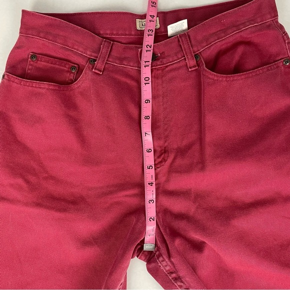 L.L.‎ Bean Red Cotton Jeans Pants Women’s Size 12 M/T - Picture 7 of 9